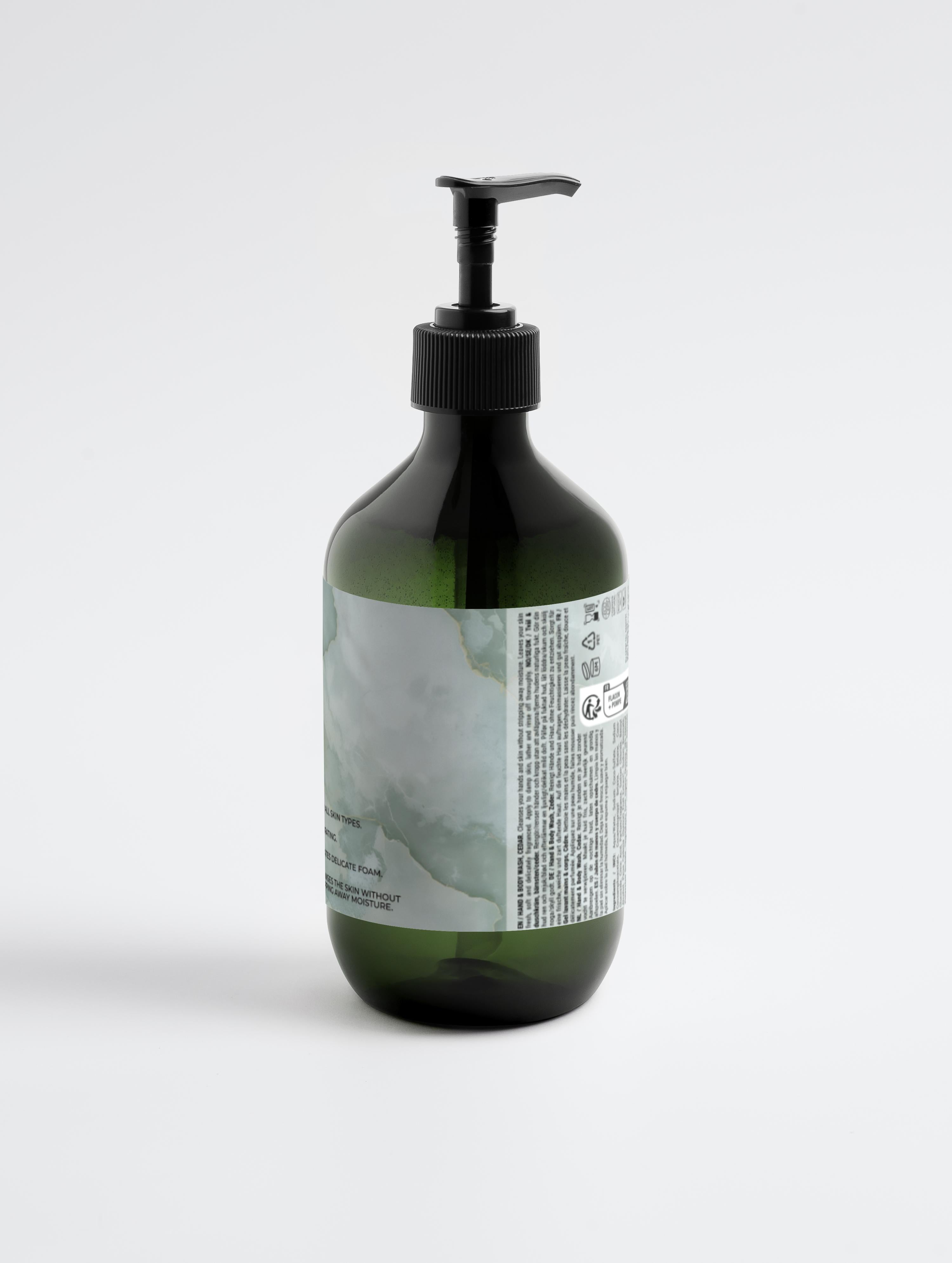 Hand & Body Wash, Peppermint & Dark Cedar
