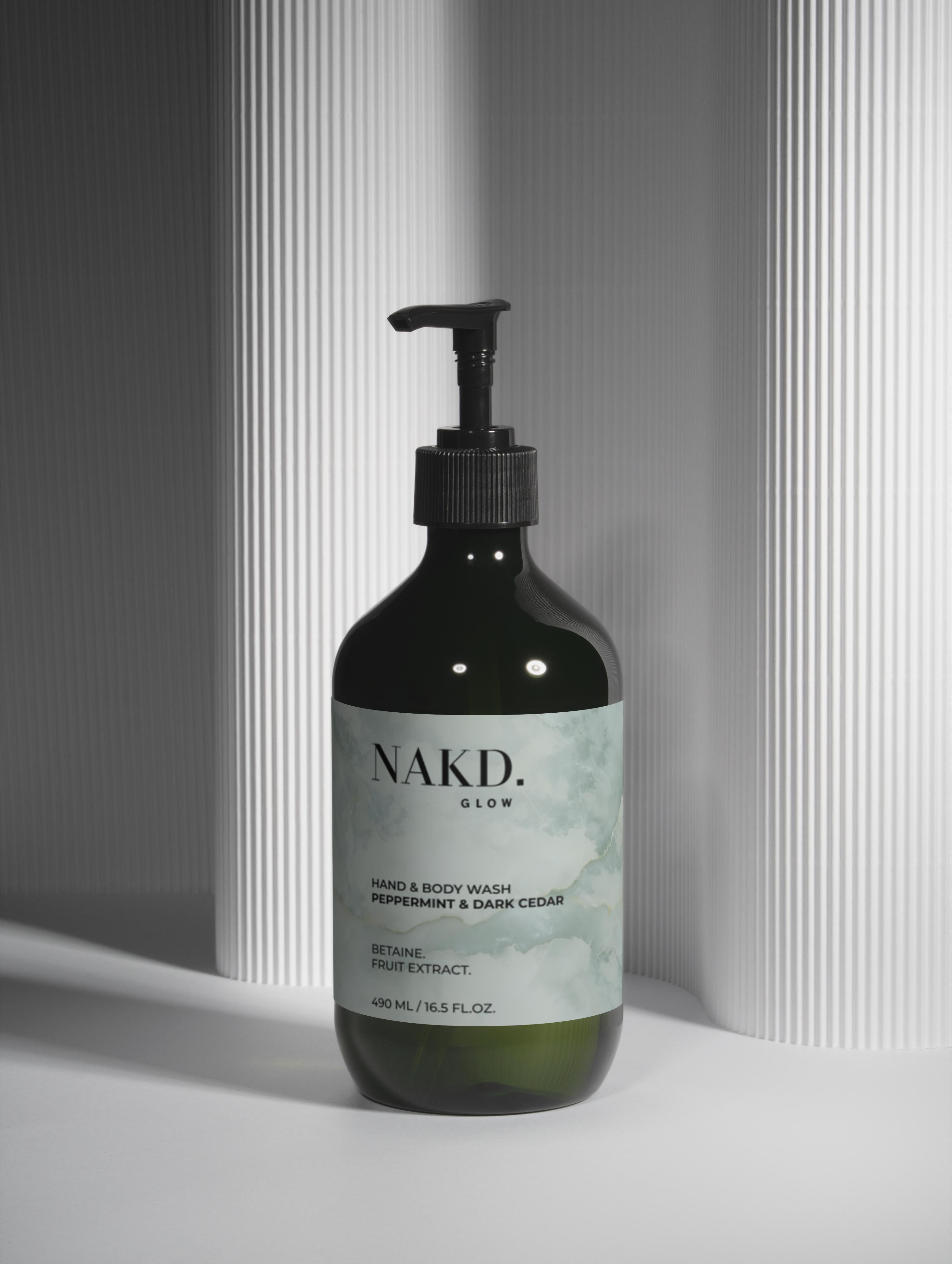 Hand & Body Wash, Peppermint & Dark Cedar