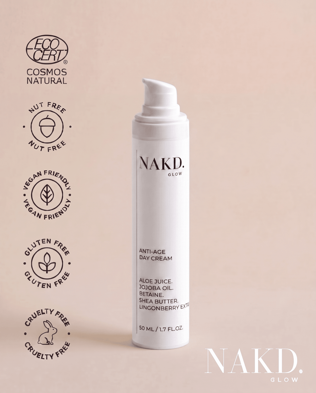 Anti-Age Day Cream - NAKD-Glow® by Vaulture