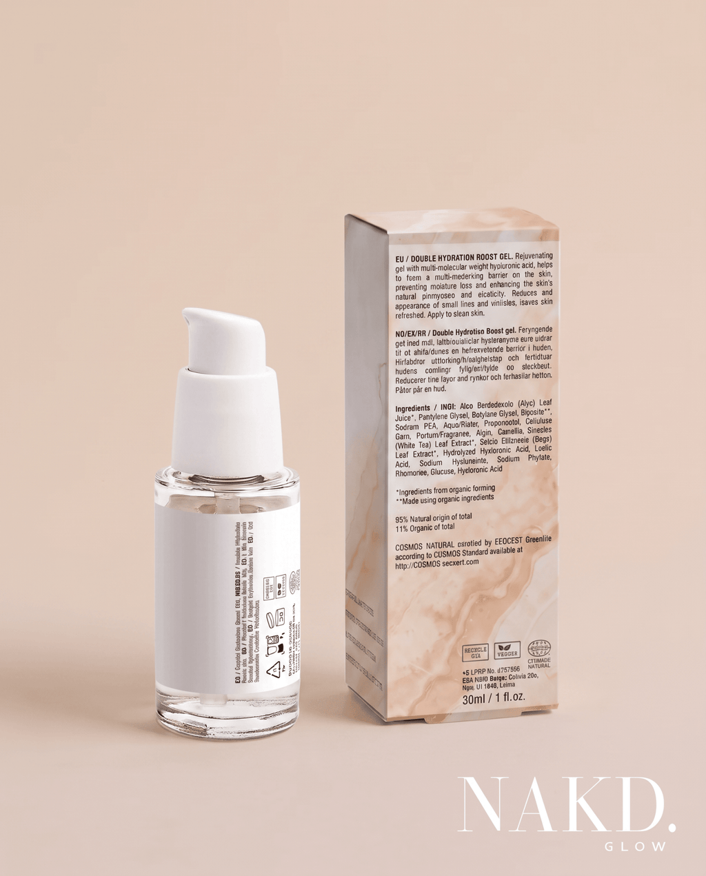 Double Hydration Boost Gel + HA - NAKD-Glow® by Vaulture