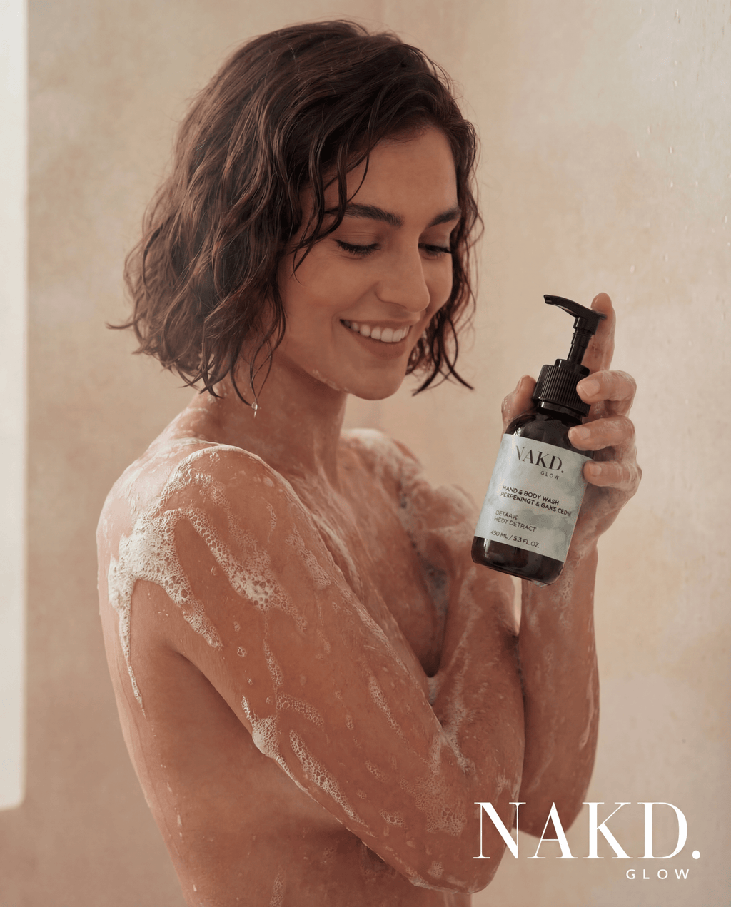 Hand & Body Wash, Peppermint & Dark Cedar - NAKD-Glow® by Vaulture