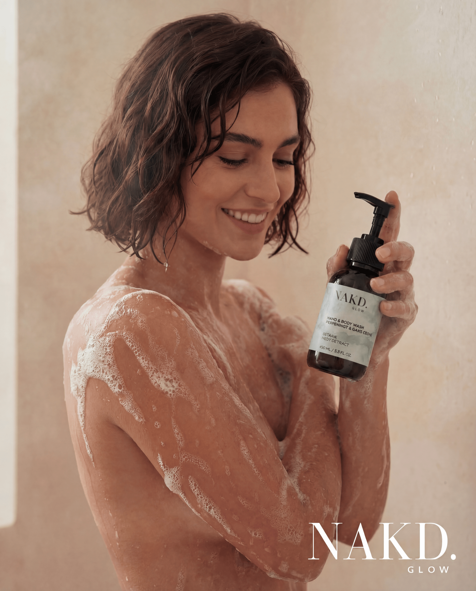 Hand & Body Wash, Peppermint & Dark Cedar - NAKD-Glow® by Vaulture