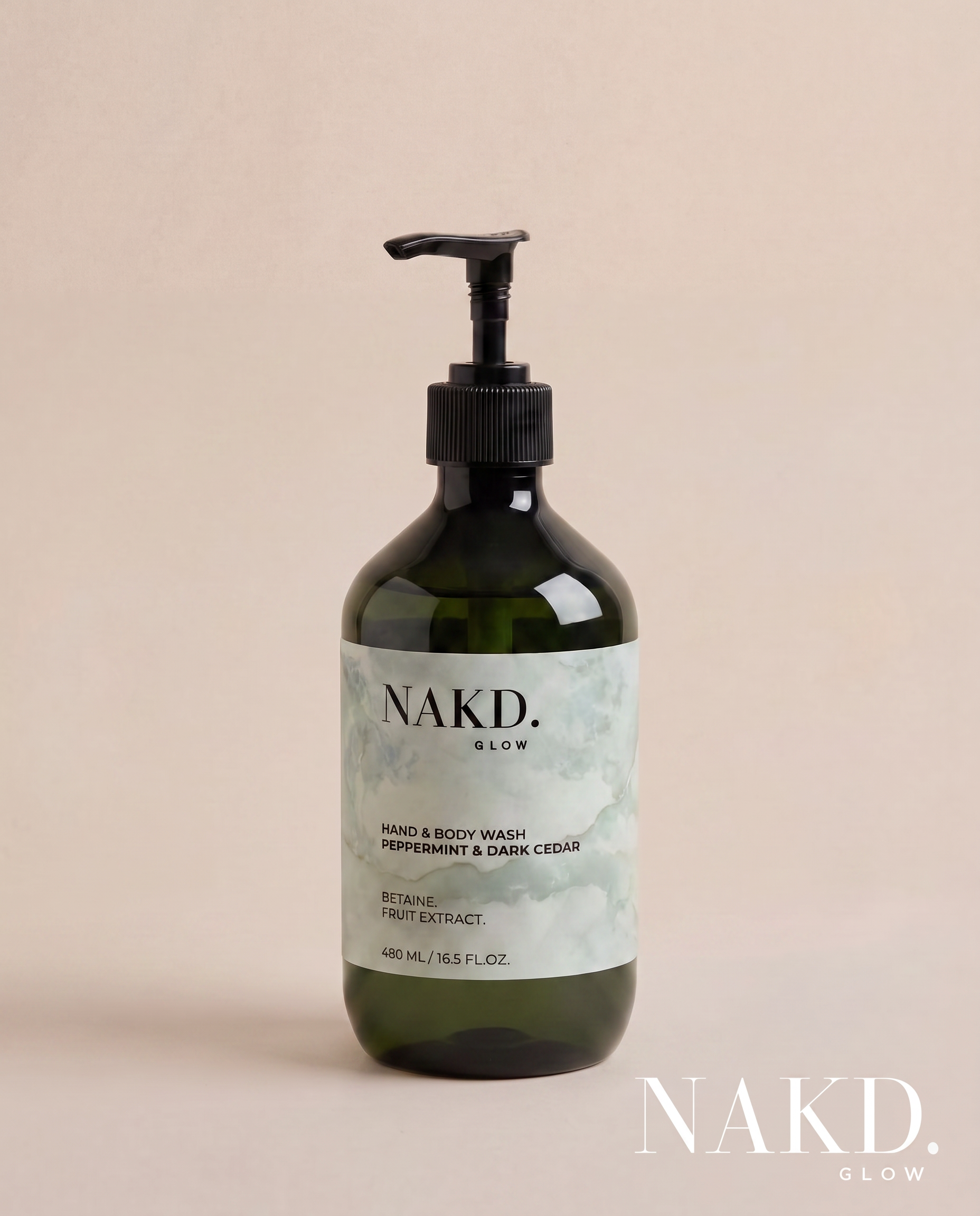 Hand & Body Wash, Peppermint & Dark Cedar