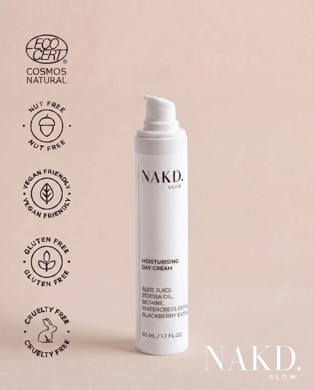 Moisturising Day Cream - NAKD-Glow® by Vaulture
