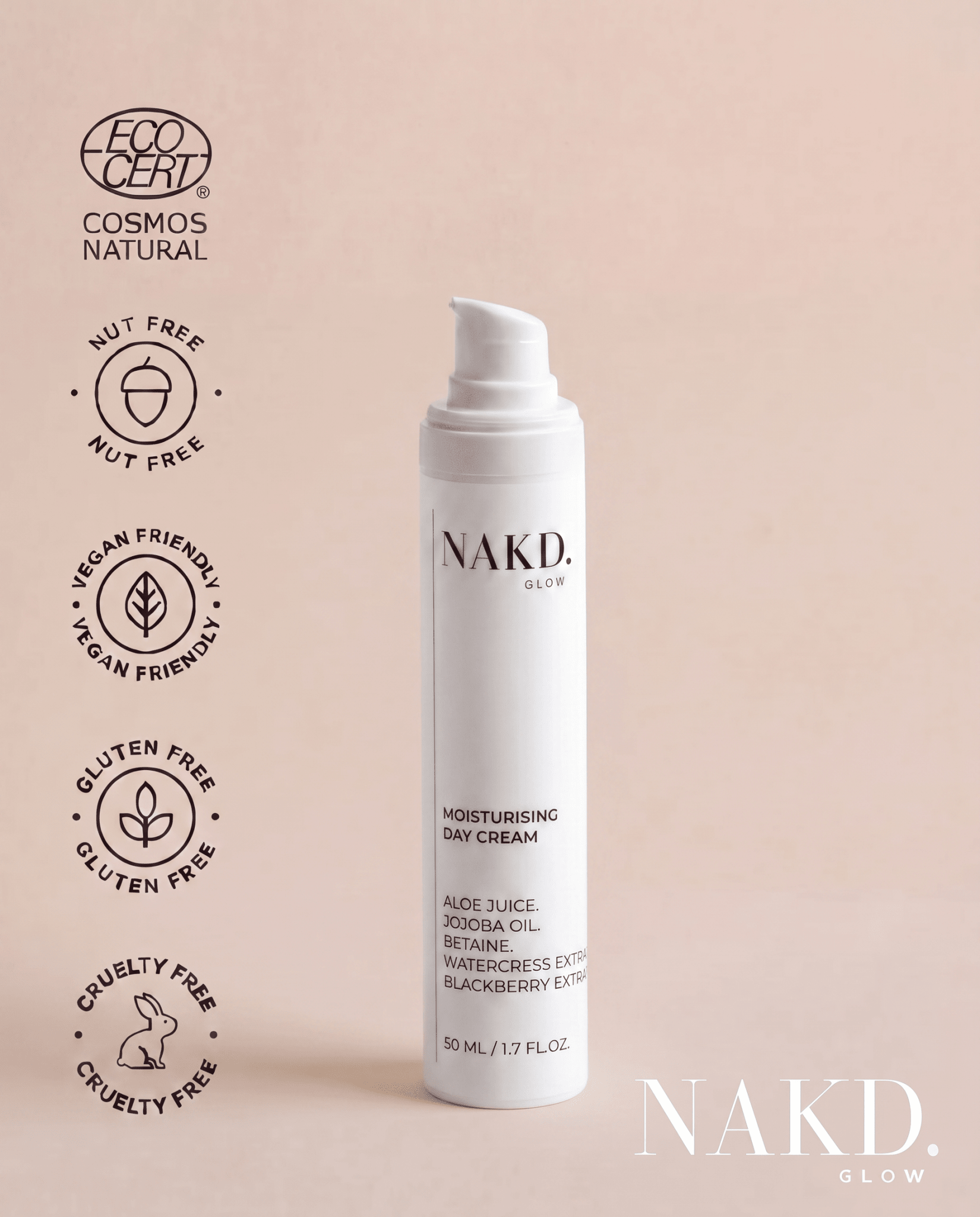 Moisturising Day Cream - NAKD-Glow® by Vaulture