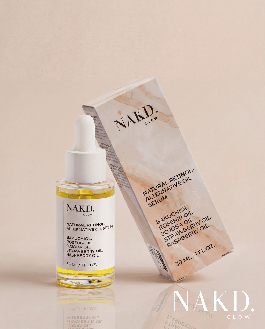 Natural Retinol Alternative Oil Serum - NAKD-Glow® by Vaulture