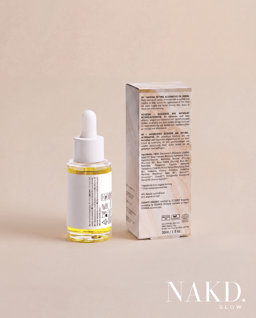 Natural Retinol Alternative Oil Serum - NAKD-Glow® by Vaulture