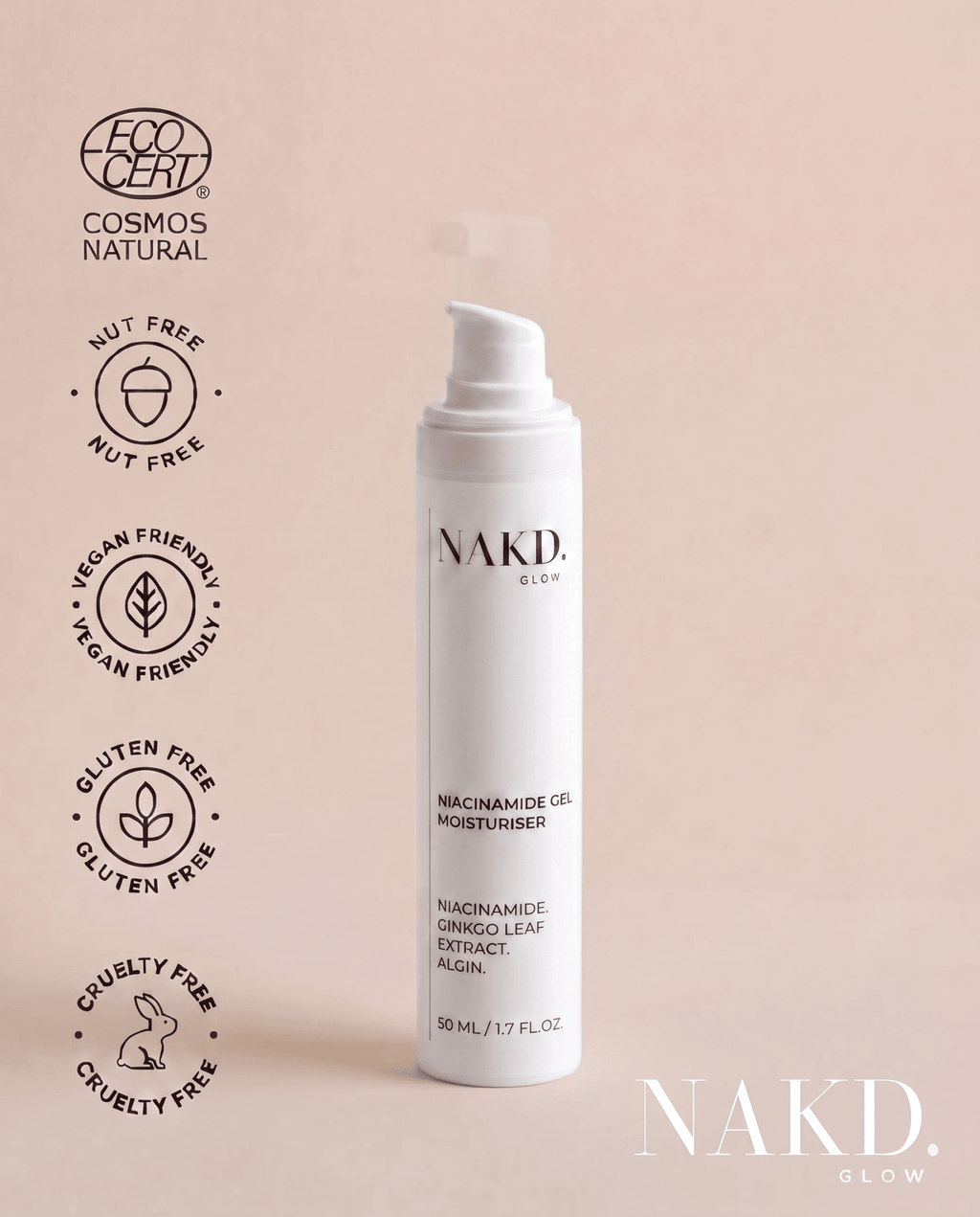 Niacinamide Gel Moisturiser - NAKD-Glow® by Vaulture