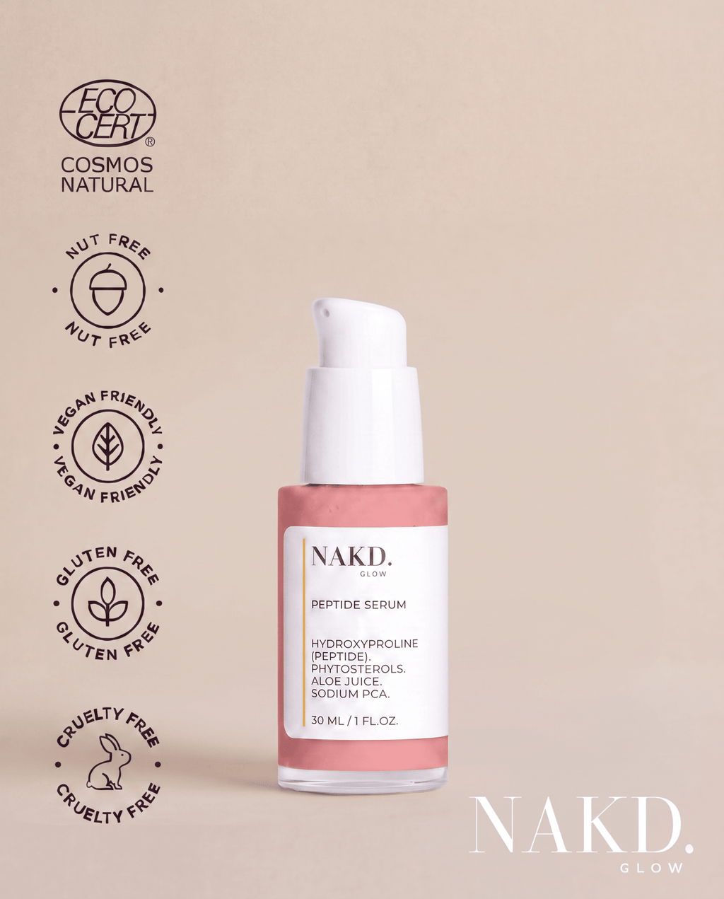 Peptide Anti-Aging Serum - NAKD-Glow® by Vaulture
